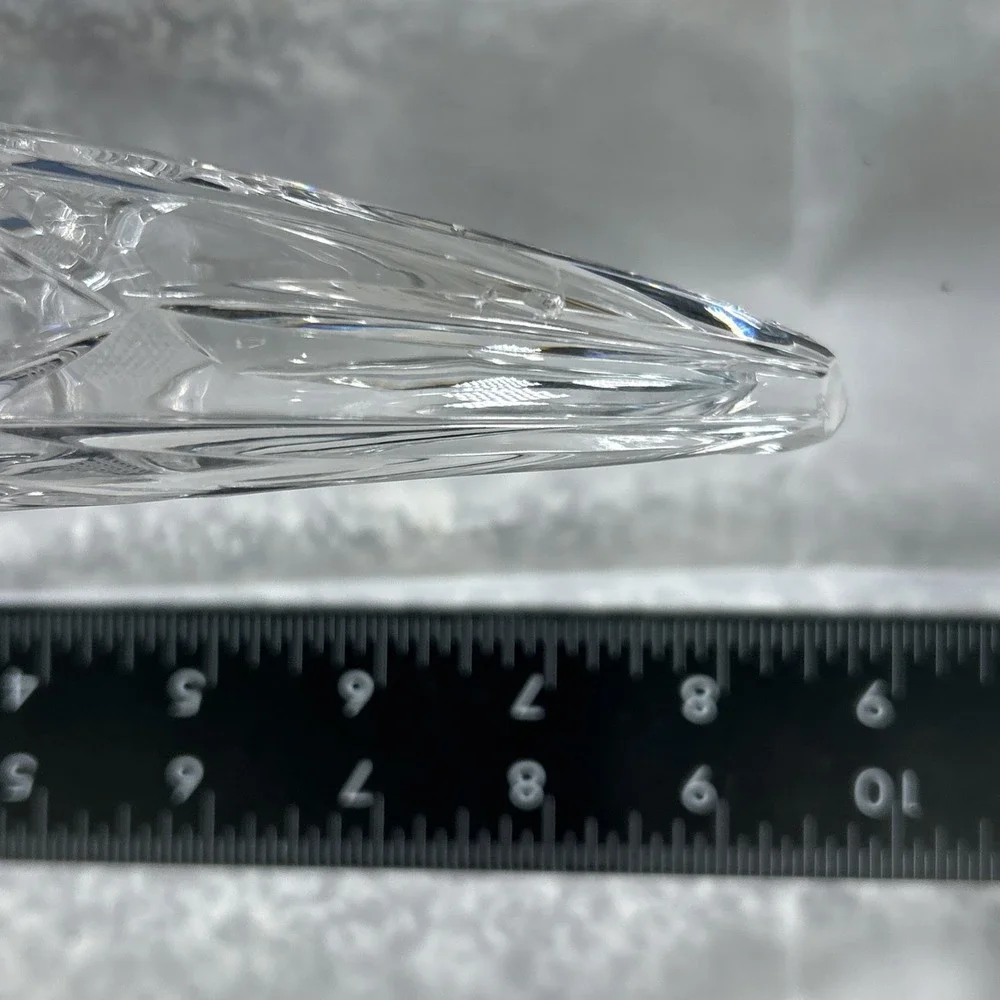 Vintage Hand-Cut Crystal Cornucopia Horn of Plenty Centerpiece Foot Vase